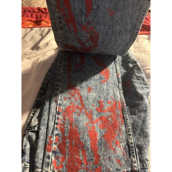 Red Paint Splatter Evolution In Design Size 46 Distressed‎ - Picture 4 of 8